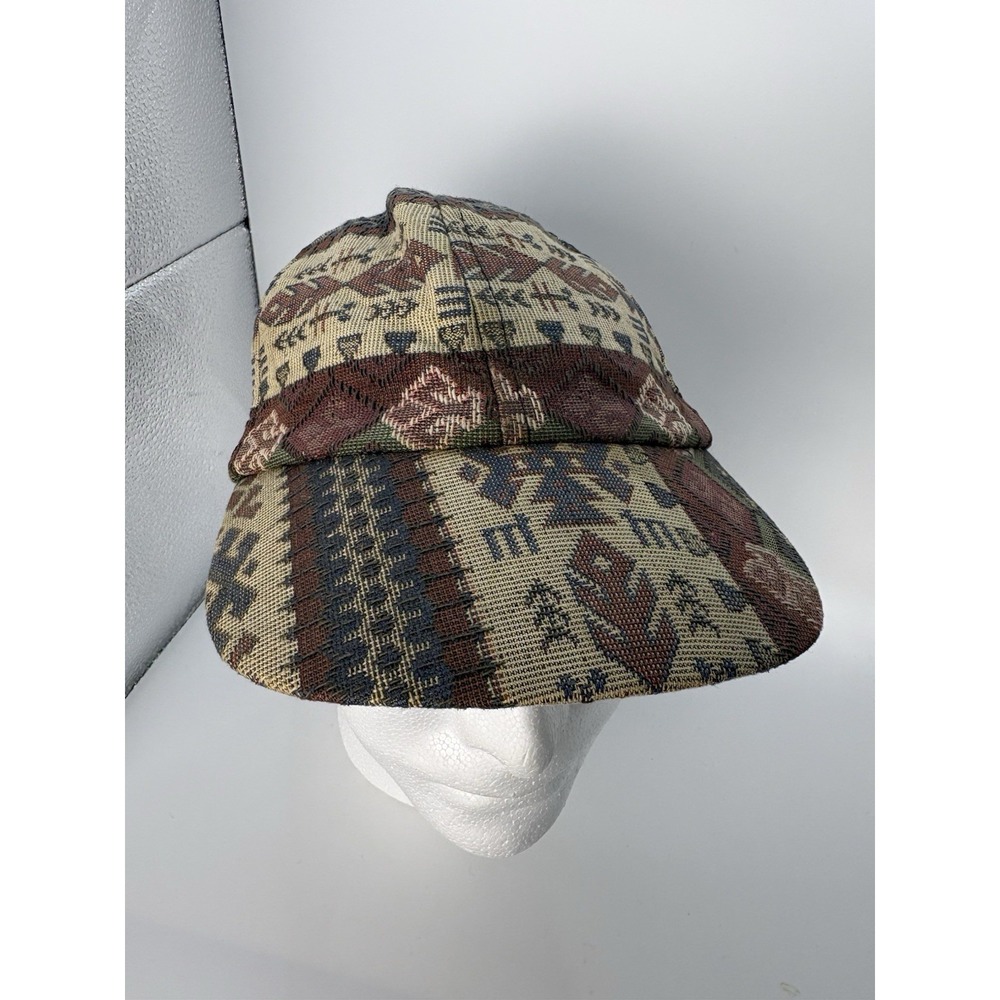Vintage Aztec Southwestern Snapback Hat Cotton Turkey Tribal Pattern